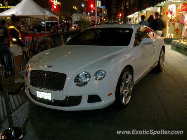 Bentley Continental spotted in Toronto, Canada