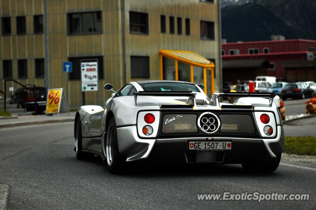 Pagani Zonda spotted in St. Moritz, Switzerland