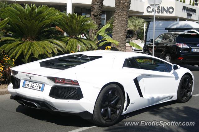 Lamborghini Aventador spotted in Cannes, France