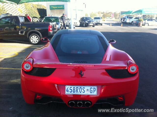 Ferrari 458 Italia spotted in Fourways, South Africa