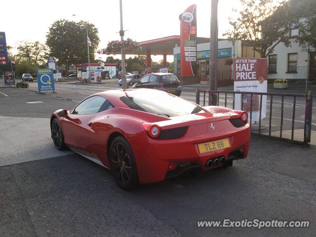 Ferrari 458 Italia spotted in Moira, United Kingdom