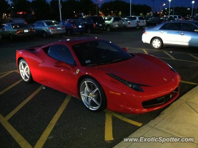 Ferrari 458 Italia spotted in Natick, Massachusetts