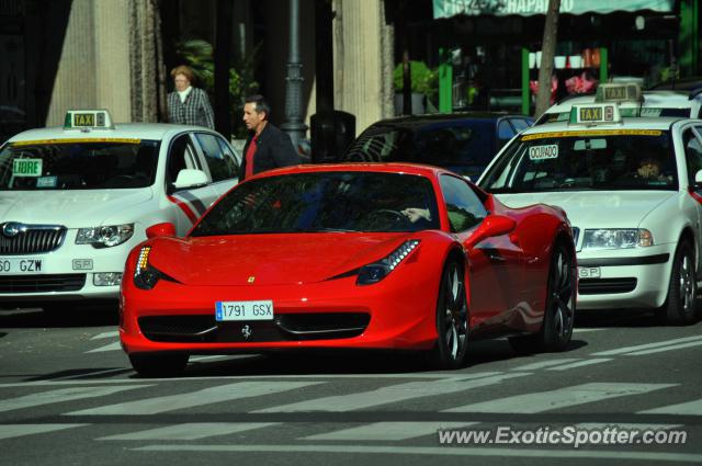 Ferrari 458 Italia spotted in Madrid, Spain