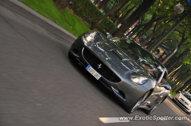Ferrari California spotted in Madrid, Spain