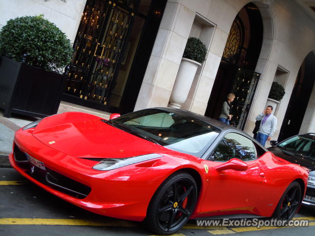 Ferrari 458 Italia spotted in Paris, France