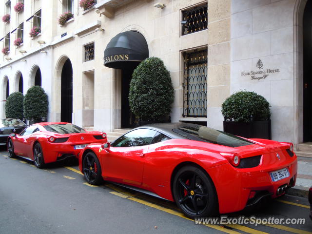 Ferrari 458 Italia spotted in Paris, France