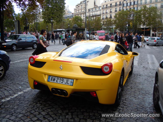 Ferrari 458 Italia spotted in Paris, France