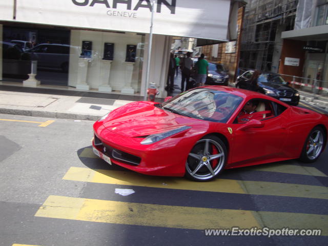 Ferrari 458 Italia spotted in Geneva, Switzerland
