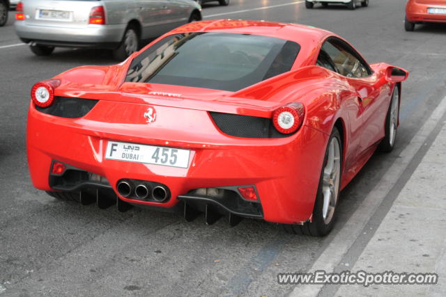 Ferrari 458 Italia spotted in Milan, Italy