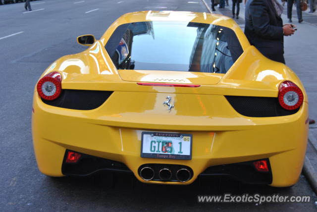 Ferrari 458 Italia spotted in Nyc, New York