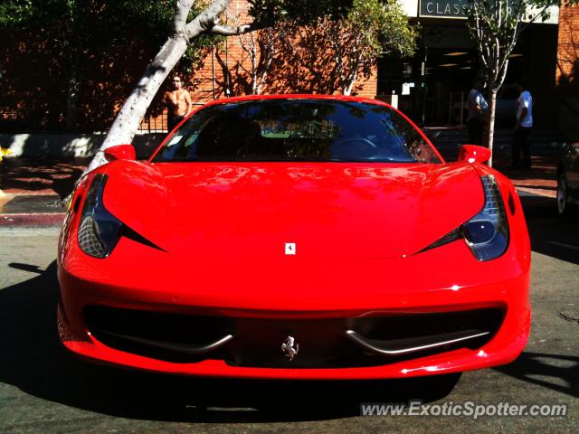 Ferrari 458 Italia spotted in Downtown San Diego, California
