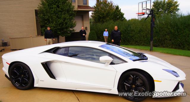 Lamborghini Aventador spotted in Naperville, Illinois