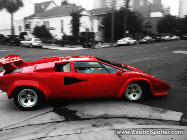 Lamborghini Countach spotted in Downtown San Diego (Little Italy), California