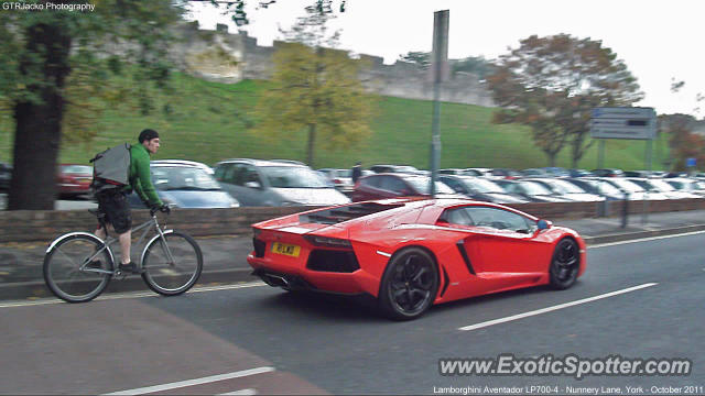 Lamborghini Aventador spotted in York, United Kingdom