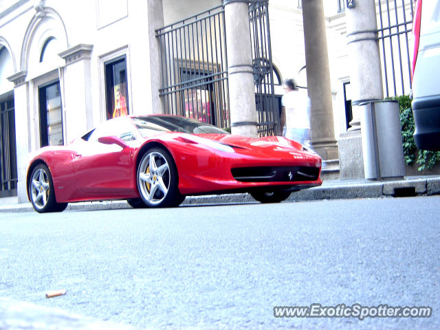 Ferrari 458 Italia spotted in Milano, Italy