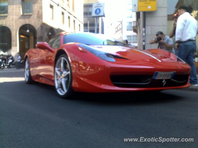 Ferrari 458 Italia spotted in Milano, Italy