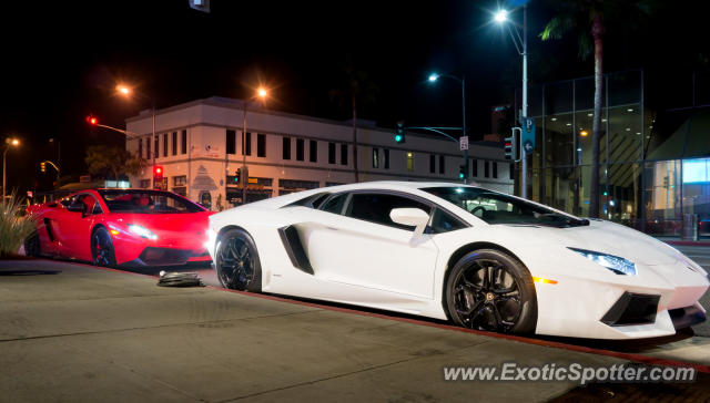Lamborghini Aventador spotted in Beverly Hills, California