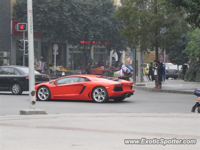 Lamborghini Aventador spotted in Chengdu,Sichuan, China