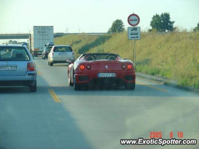 Ferrari 360 Modena spotted in Autobahn to Berlin, Germany