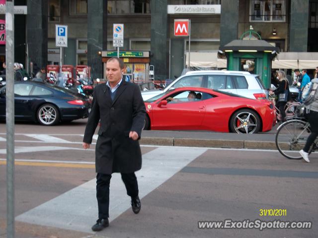 Ferrari 458 Italia spotted in Milan, Italy