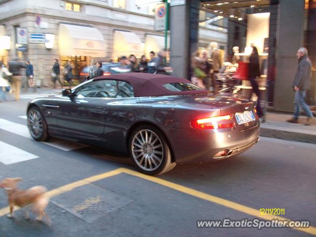 Aston Martin DB9 spotted in Milan, Italy