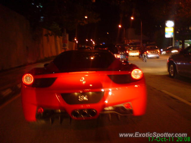 Ferrari 458 Italia spotted in Kuala Lumpur, Malaysia