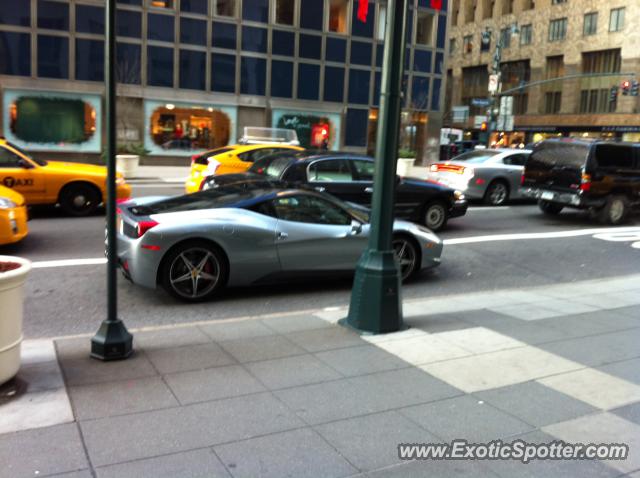 Ferrari 458 Italia spotted in New York City, United States
