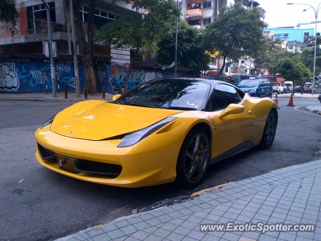Ferrari 458 Italia spotted in Bukit Bintang Kuala Lumpur, Malaysia