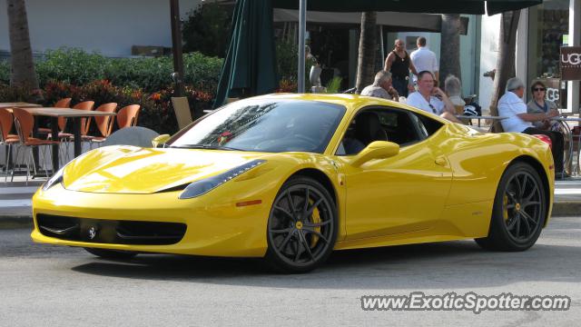 Ferrari 458 Italia spotted in South Beach, Florida