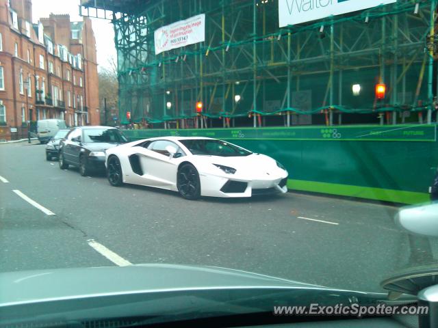 Lamborghini Aventador spotted in London, United Kingdom
