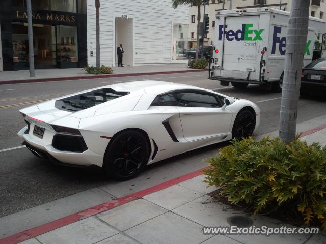Lamborghini Aventador spotted in Beverly Hills, United States