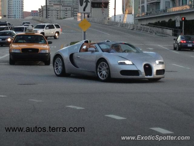 Bugatti Veyron spotted in Downtown Miami, Florida