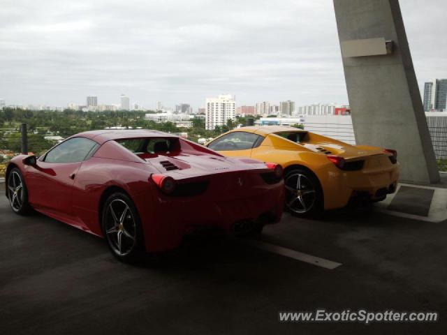 Ferrari 458 Italia spotted in Miami - South Beach, United States
