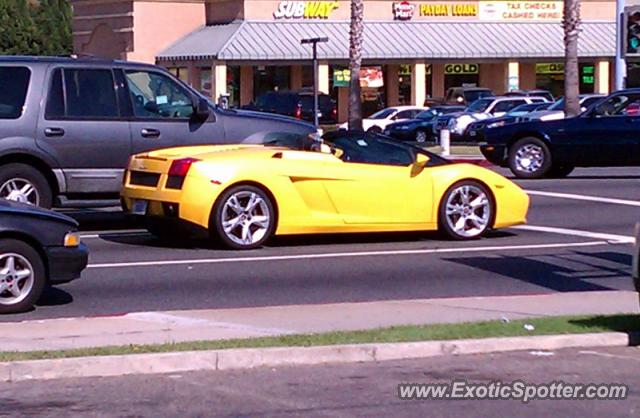 Lamborghini Gallardo spotted in Huntington Beach, California
