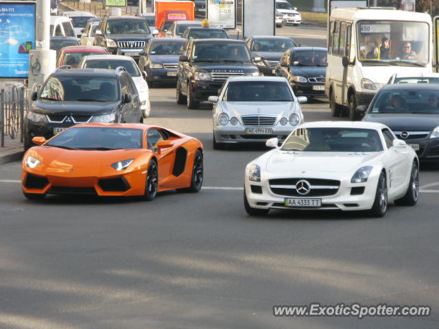 Lamborghini Aventador spotted in Kiev, Ukraine