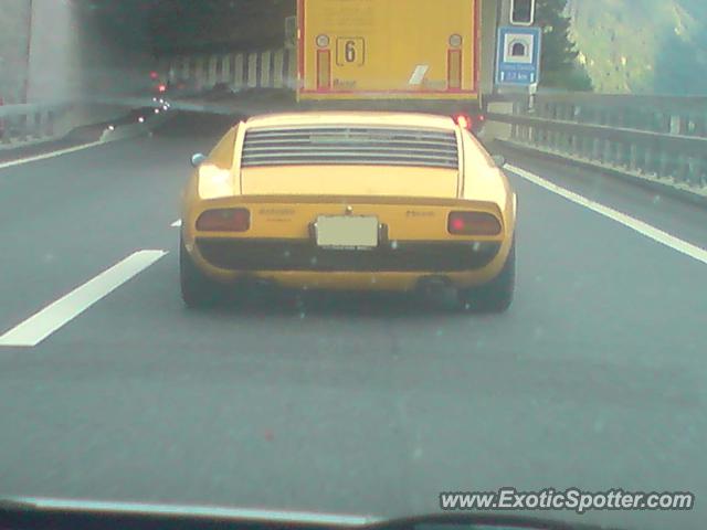 Lamborghini Miura spotted in San Bernardino, Switzerland