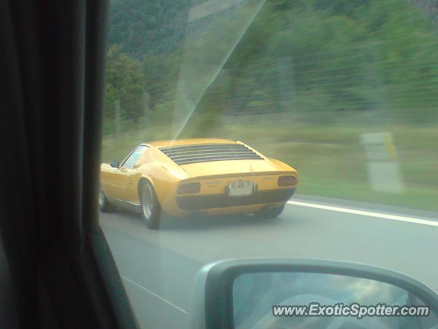 Lamborghini Miura spotted in San Bernardino, Switzerland