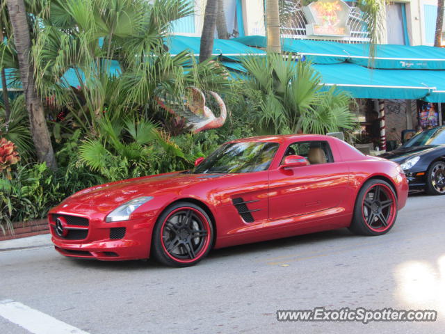 Mercedes SLS AMG spotted in Miami Beach , Florida