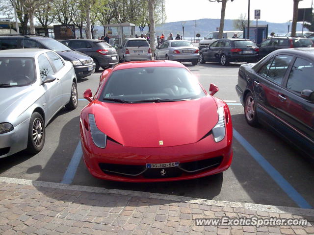 Ferrari 458 Italia spotted in Arona, Italy