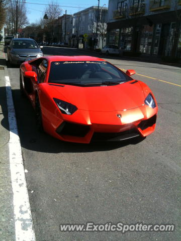 Lamborghini Aventador spotted in Seattle, United States