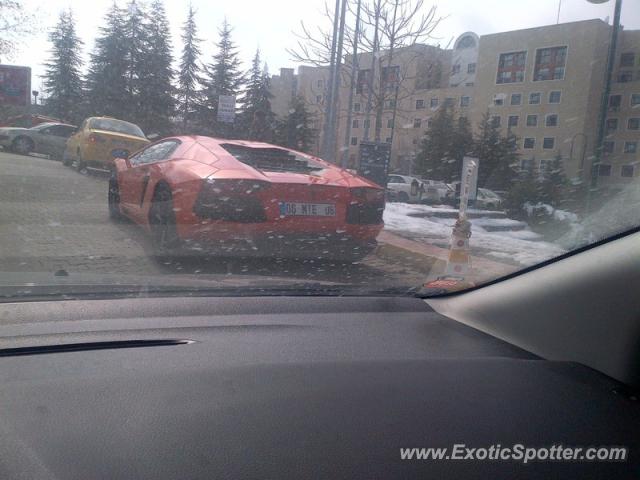 Lamborghini Aventador spotted in Ankara, Turkey