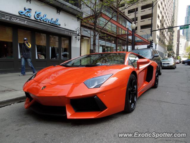 Lamborghini Aventador spotted in Chicago , Illinois