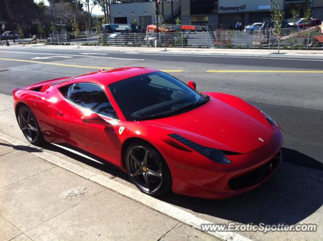 Ferrari 458 Italia spotted in Hillsborough, California