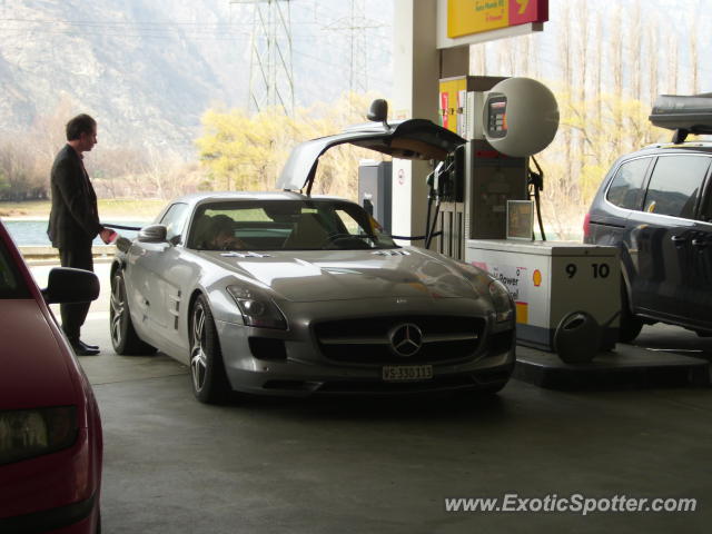 Mercedes SLS AMG spotted in San Bernardo, Italy