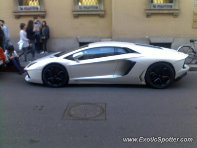 Lamborghini Aventador spotted in MILANO, Italy