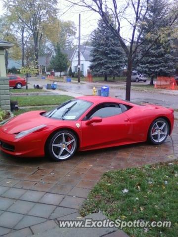 Ferrari 458 Italia spotted in Sarnia, Canada