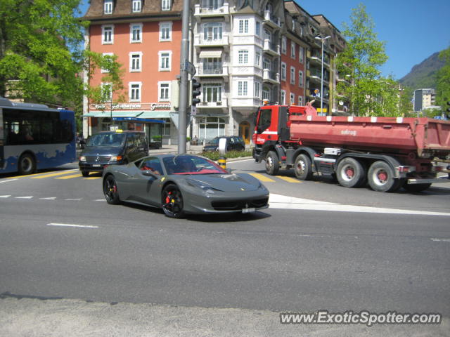 Ferrari 458 Italia spotted in Montreux, Switzerland