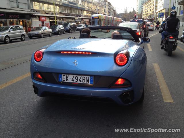 Ferrari California spotted in Geneva, Switzerland