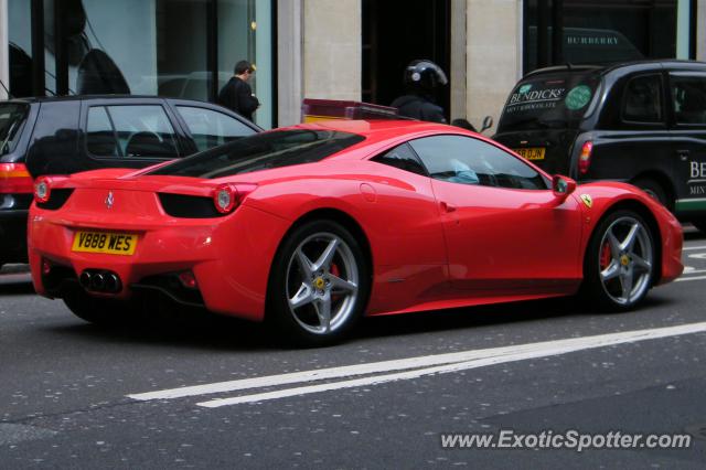 Ferrari 458 Italia spotted in London, United Kingdom