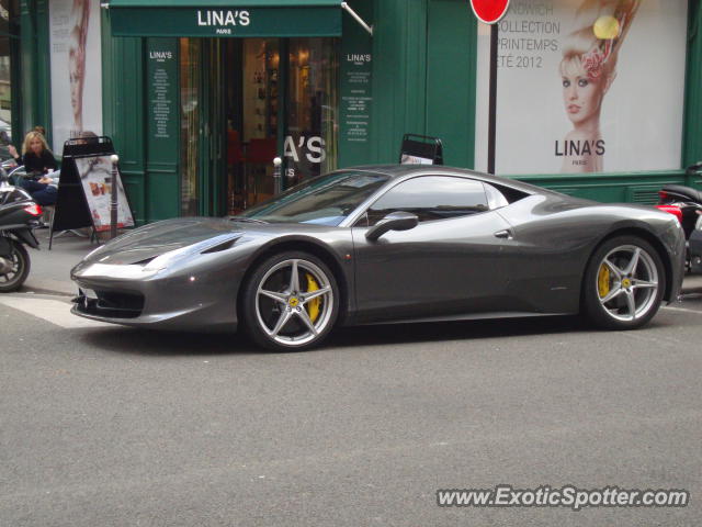 Ferrari 458 Italia spotted in Paris, France